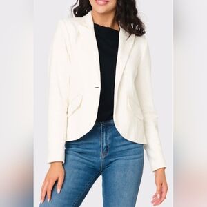 Gibson Look "Notch Lapel Stretch Knit Blazer," size S